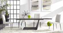 Load image into Gallery viewer, 71&quot; - 106&quot; Clear Glass &amp; Matte Dark Gray Steel Conference Table
