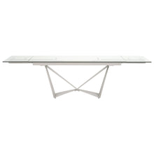 Load image into Gallery viewer, Glass &amp; Light Gray 71&quot; - 107&quot; Modern Desk / Conference Table
