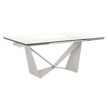 Load image into Gallery viewer, Glass &amp; Light Gray 71&quot; - 107&quot; Modern Desk / Conference Table
