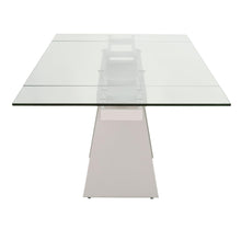 Load image into Gallery viewer, Glass &amp; Light Gray 71&quot; - 107&quot; Modern Desk / Conference Table
