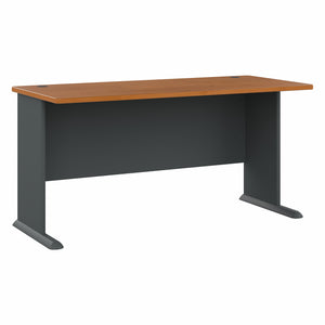 Elegant 60" Natural Cherry & Slate Executive Desk
