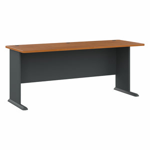 Natural Cherry & Slate 72" Executive Desk with C-Shaped Legs