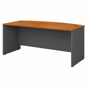 Cherry/Graphite 72" Bow Front Executive Desk