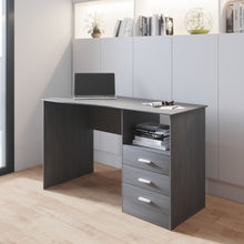 Load image into Gallery viewer, 51&quot; Gray Woodgrain Modern Desk with File
