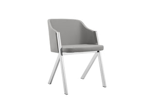 Gray Eco-Leather Guest or Conference Chair