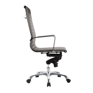 High Back Conference Chair with Tilt-Locking in Grey (Set of 2)