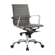 Low Back Conference Chair with Tilt-Locking in Grey (Set of 2)