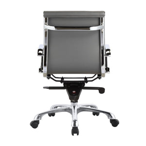 Low Back Conference Chair with Tilt-Locking in Grey (Set of 2)