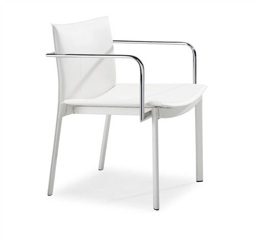 Gekko Modern Leather Conference Chair in White, Black, or Espresso
