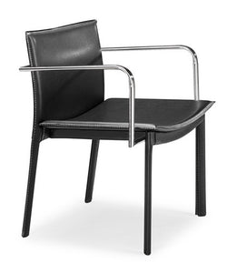 Gekko Modern Leather Conference Chair in White, Black, or Espresso