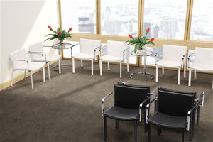 Gekko Modern Leather Conference Chair in White, Black, or Espresso