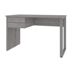Petite 47" Office Desk in Platinum Gray with U-Shaped Metal Leg