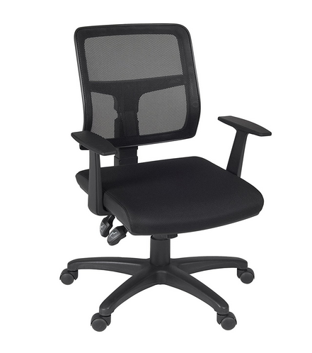 Elegant Black Office Chair with Mesh Back