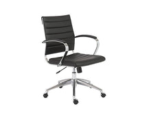 Load image into Gallery viewer, Modern Black Low Back Office Chair with Chrome Frame
