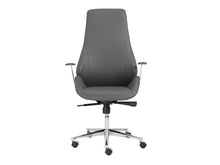 Load image into Gallery viewer, Modern Gray Leather High Back Office Chair
