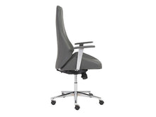 Load image into Gallery viewer, Modern Gray Leather High Back Office Chair
