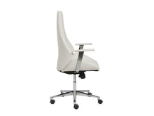 Load image into Gallery viewer, Modern White Leather High Back Office Chair
