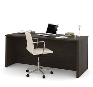 71" Modern Executive Desk in Dark Chocolate Finish