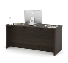 Load image into Gallery viewer, 66&quot; Executive Desk with Two Pedestals in Dark Chocolate
