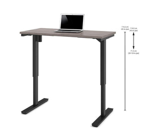 48" Sit-Stand Electric Height Adjustable Office Desk in Bark Grey (28" - 45" H)