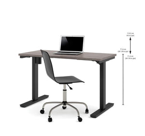 48" Sit-Stand Electric Height Adjustable Office Desk in Bark Grey (28" - 45" H)