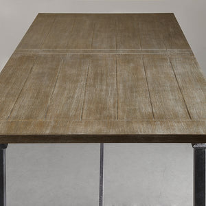 Sleek 72" Executive Desk in Grey Reclaimed Finish