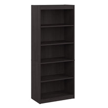 Load image into Gallery viewer, 30&quot; Sturdy 5 Shelf Bookcase in Charcoal Maple
