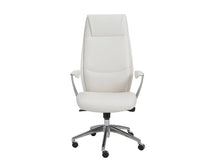 Load image into Gallery viewer, Modern White Leather High Back Office Chair
