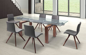 63" - 98" Modern Desk or Conference Table with Solid Wood Legs