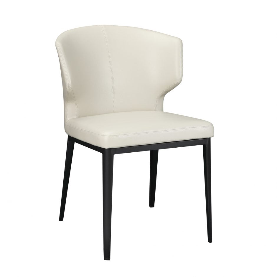 Stylish Beige Polyester Guest or Conference Chair with Steel Frame (Set of 2)