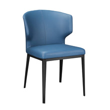Load image into Gallery viewer, Stylish Steel Blue Polyester Guest or Conference Chair with Steel Frame (Set of 2)
