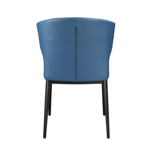 Stylish Steel Blue Polyester Guest or Conference Chair with Steel Frame (Set of 2)