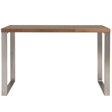 Load image into Gallery viewer, Walnut &amp; Brushed Stainless Steel 48&quot; Modern Desk
