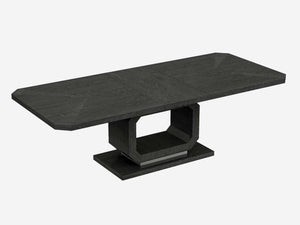 Glossy Grey Extending Conference Table with Unique Base