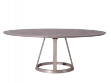 Load image into Gallery viewer, 79&quot; Oval Meeting Table in Gray Ceramic and Oak Veneer
