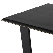 Load image into Gallery viewer, Ebonized Oak 79&quot; Executive Desk with Gold Inlaid Edges
