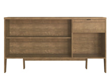 Load image into Gallery viewer, 55&quot; Asymmetrical Leg Credenza in Walnut
