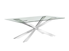 Load image into Gallery viewer, 86&quot; Conference Table in Stainless Steel &amp; Glass
