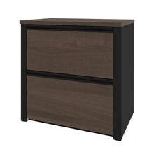 Load image into Gallery viewer, 71&quot; x 83&quot; Antigua &amp; Black L-shaped Desk with Hutch &amp; Oversized File Cabinet
