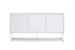 Modern Storage Credenza in High-Gloss White