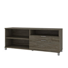 Load image into Gallery viewer, 71&quot; Credenza with Filing Drawer in Walnut Gray
