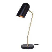 Load image into Gallery viewer, Modern Black Steel and Matte Brass Table Lamp
