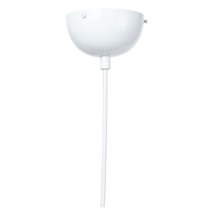 Clean White Steel Pendant Lamp with Brass Accent
