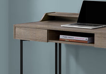 Load image into Gallery viewer, Compact 48&quot; Dark Taupe &amp; Black Metal Office Desk
