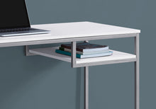 Load image into Gallery viewer, 48&quot; Computer Desk in White &amp; Silver

