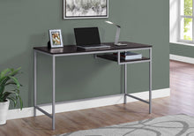 Load image into Gallery viewer, 48&quot; Computer Desk in Cappuccino &amp; Silver
