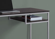 Load image into Gallery viewer, 48&quot; Computer Desk in Cappuccino &amp; Silver
