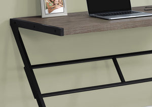 Sophisticated Taupe & Black 48" Office Desk w/ Z-Design