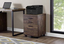 Load image into Gallery viewer, Brown Woodgrain Filing Cabinet w/ 3 Drawers
