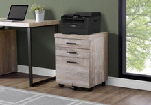 Load image into Gallery viewer, Taupe Woodgrain Filing Cabinet w/ 3 Drawers
